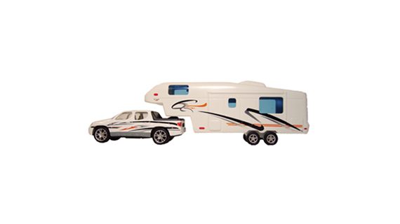 Pick Up and 5th Wheel Die Cast Toy